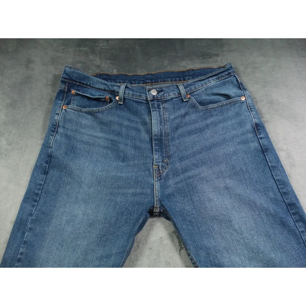 Levis Mens‎ Jeans 38 x 30 Blue Denim 505 Straight Leg Regular Fit Stretch